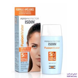 کرم ضد افتاب دور چشم و صورت ایزدین فیوژن واتر SPF50