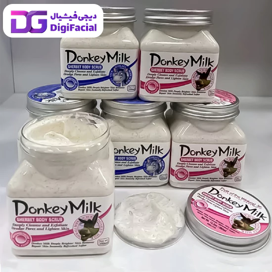 اسکراب شنی بدن شیر الاغ وکالی