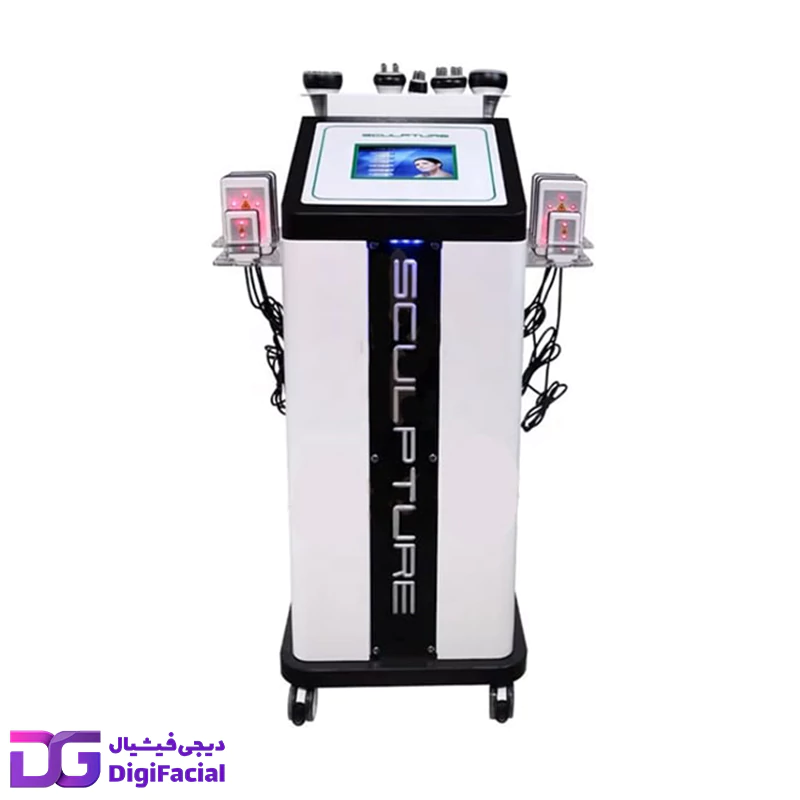 دستگاه لاغری اسکالپچر ایستاده 6 هندپیس با پد لیپولیز