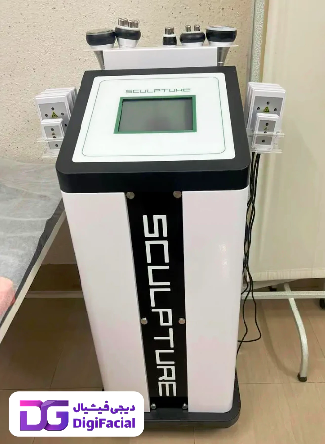 دستگاه لاغری اسکالپچر ایستاده 6 هندپیس با پد لیپولیز